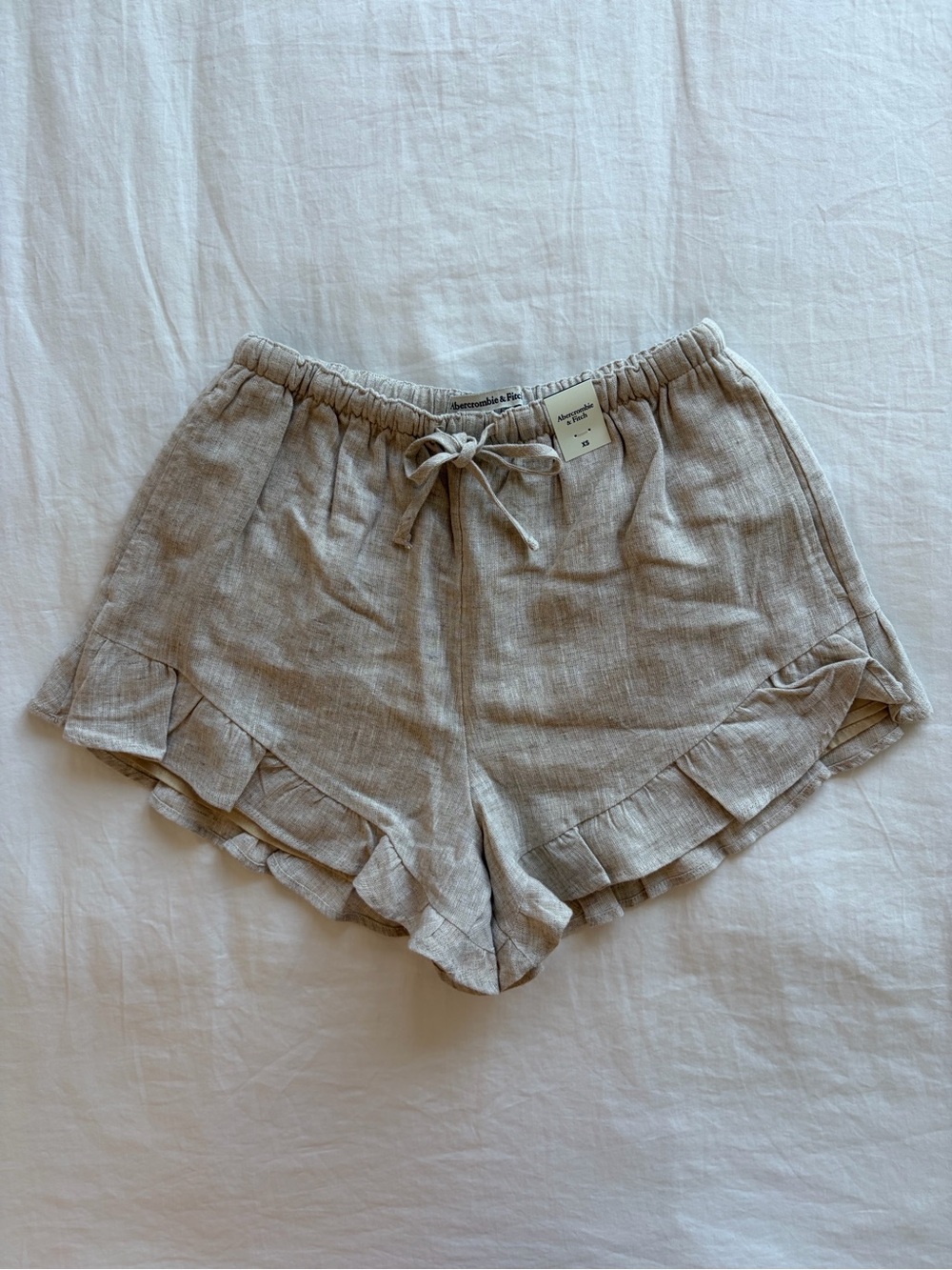 Abercrombie Tan Linen Shorts
